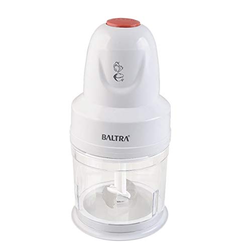 Image of Baltra Tweety Electric Chopper, 250 Watts, Vegetable Chopper, Chop, Mince, Dice, Twin Stainless Steel Blade, One Touch Operation Electric Blender for Kitchen - Blue