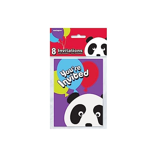 Vibrant Birthday Panda Invitations Delight