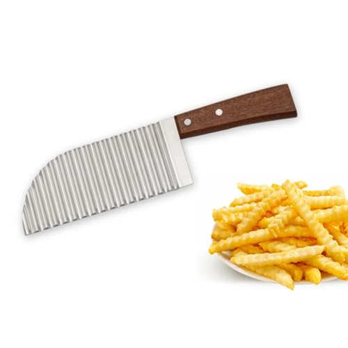 Cortador ondulado de papas de acero inoxidable para cocina miniatura 3