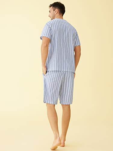 Latuza Men's Summer Cotton Pajamas Shorts Set4