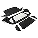 HECASA Convertible Soft Top Replacement Compatible with 1990-2002 Mercedes-Benz SL Series R129 Cabrio, Black Sailcloth Vinyl Soft Roof with Plastic Window