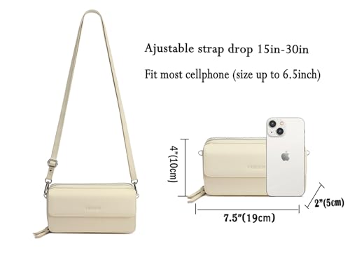 Image of Lanyani RFID Crossbody Wallet Wristlet Purse with Phone Pocket For Women Vegan Leather