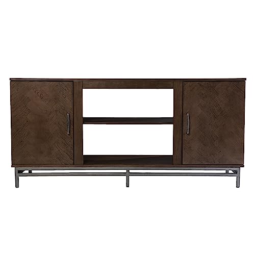 For Tv's Up To 56" Flat Screen Entertainment Center 60", Brown