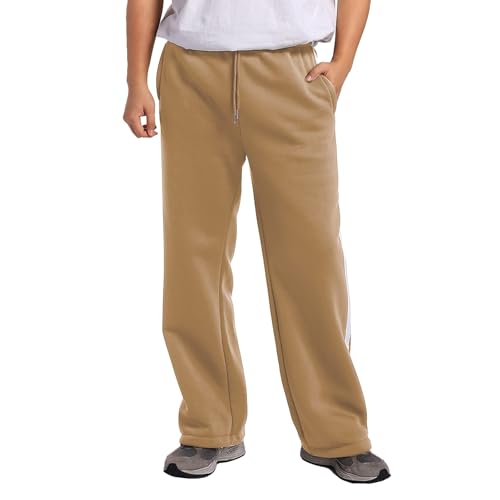 Wide Leg Sweatpants for Men Straight Leg Striped Athletic Jogging Cargo Pants Loose Fit Color Block Fall Casual Pants4