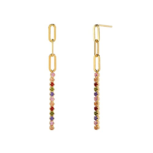 Boucles d'oreilles en argent 925 avec cercle en zircone cubique brillant