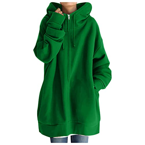 Damen Parka Hoodie Sweatshirt Damen Kapuzenpullover Cardigan Plüschjacke...
