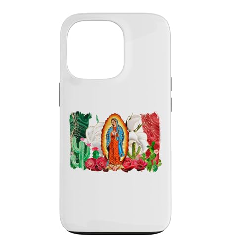 Our Lady Virgen De Guadalupe Saint Virgin Mary Roses Flowers �X�}�z�P�[�X iPhone 13 Pro �p