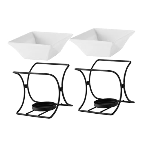 DEARMAMY 2 Sätze Keramik Fondue Topf Set Butter Schmelzschale Käse Schokolade Warmhalter Mini Fondue Tassen für Kleine Küche Vielseitig Einsetzbar Spülmaschinenfest DEARMAMY 2 Sätze Keramik Fondue Topf Set Butter Schmelzschale Käse Schokolade Warmhalter Mini Fondue Tassen für Kleine Küche Vielseitig Einsetzbar Spülmaschinenfest