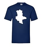 Sachsen-Anhalt Umriss Männer T-Shirt Navy S