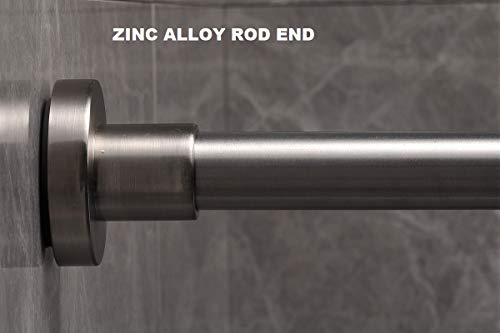 Image of BRIOFOX Tension Curtain Rod 43-73 Inches Brushed Nickel, Rustproof and Non-Slip and Heavy Duty Shower Curtain Rod for Window or Bathroom, 304 Stainless Steel
