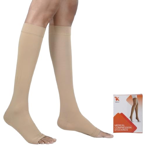 medical compression stockings knee length | class II (23-32 mmHg) | varicose veins stockings | unisex | made in india-image-27