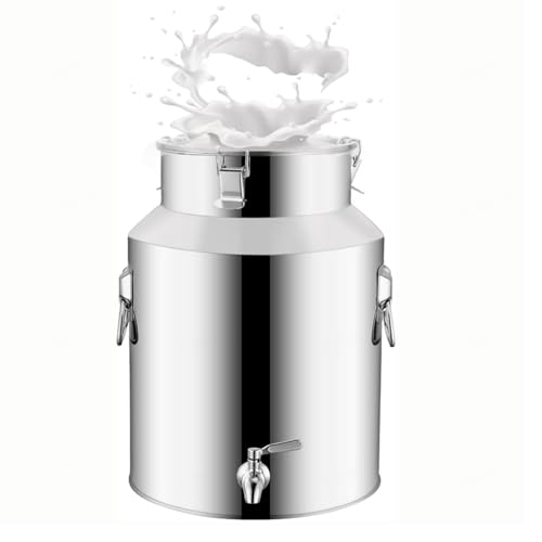 201 Bidon Inox 20 Litres Avec Robinet Bidon a Lait Ancien Pour Huile Et Aliments Pour Stockage Plusieurs Capacités Sont Disponibles,Capacity-5Liters