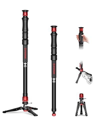 Image of IFOOTAGE Cobra 3 Strike Monopod A150S, One-Touch Lifting Monopods Camera Stand with Pedal, Aluminum Quick Video Mono pod for Shooting Animal/Sports Event/Wedding/Live Show, Payload 11lb, 60"/150cm