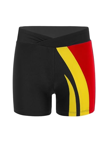 TiaoBug Kids Boys V-Front Color Block Athletic Shorts Gymnastics Ballet Dance Workout Running Yoga Hot Pants3