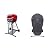 Char-Broil 20602109 Patio Bistro TRU-Infrared Electric Grill, Red & Patio Bistro Cover