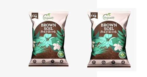 Image of Brown Soil for Plants 2KG - Organic Fertile Potting Soil for Home Garden, Indoor Outdoor Plants, Enriched with Nutrients, Ready-to-Use Compost Soil Mix for All Plant Types