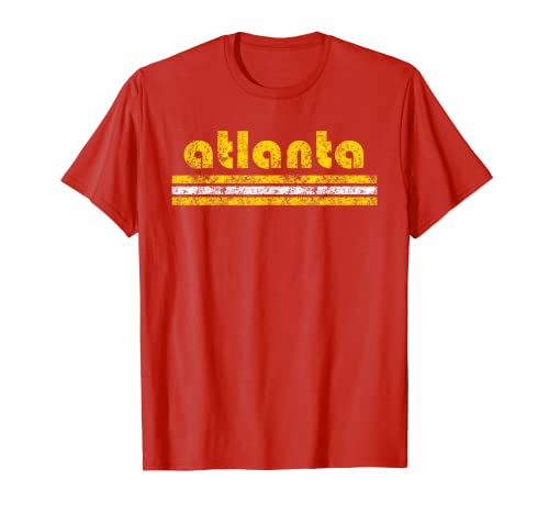 Atlanta Georgia Retro Camiseta Vintage Weathered Camiseta