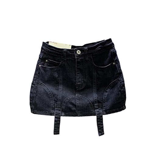 Falda Vaquera Adelgazante Azul Retro para Primavera/Verano para Mujer Faldas Cortas Sexis Ultracortas Ajustadas para Club Nocturno