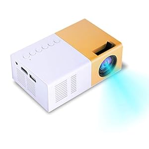 Yunir Draagbare projector, mini 1500lm 1080p HD LED-thuisbioscoop multimedia-videoplayer-projector voor schoolkantoren…
