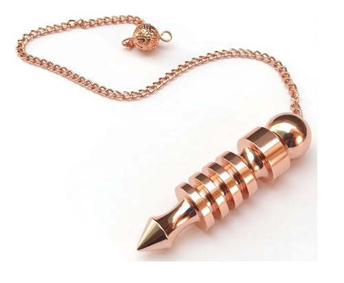 Image of Copper Chamber Pendulum for Reiki Healing, Dowsing & Chakra Balancing - Divination & Meditation Tool for Energy Cleansing