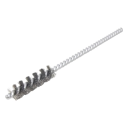 Image of Brush Research 83 Series Tube Brush-Cut For Power, .437 inch Brush Diameter, Hi-Temp Carbon Steel .006 inch Wire Fill, 1.5 inch Brush Length, 5 inch Overall Length, Made in USA (Pack of 12)