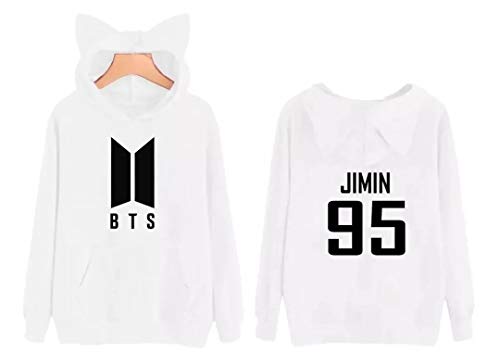 Moletom Infantil Bts Personalizado Suga Com Capuz de Orelhinha (16, Preto)