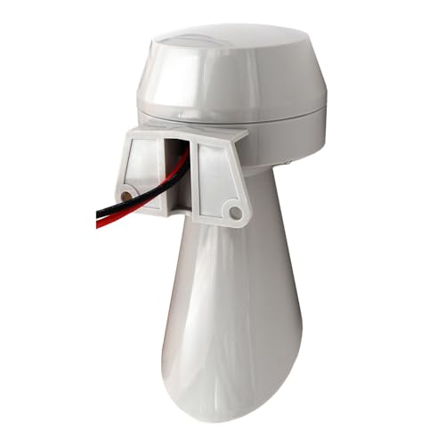 Schabus 200982 Signalhupe, Kleinhupe mit Trichter für akustische Anwendungen, 230 V, grau