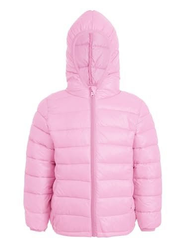Kids Boys Girls Hooded Puffer Jacket Lightweight Coat Zipper Warm Winter Outerwear
