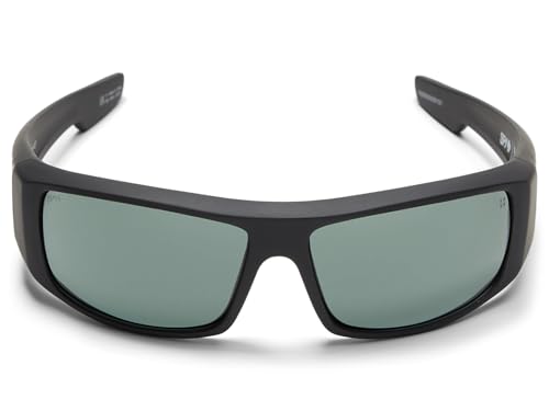 Spy Rectangular Optic Men's Logan Rectangle Sunglasses, Matte Black Gloss Flag, One Size2