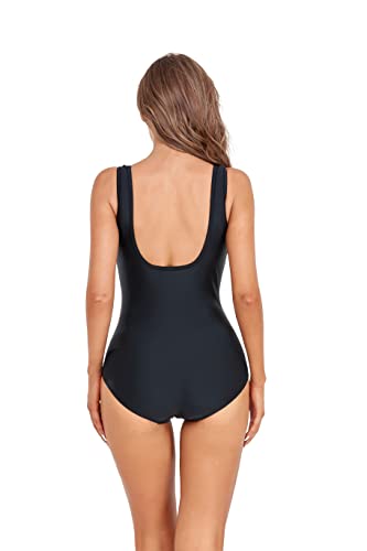 BIMEI Women's One Piece Mastectomy Swimsuit Pocketed Swimwear for Silicone Fake Breast Form 1252