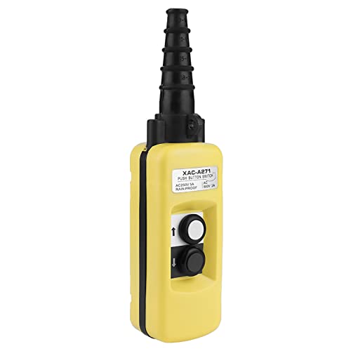 Respicefinem 2-Button Crane Pendant Controller ABS Plastic with IP54 Protection for Precision Lifting Applications 31x7.6cm