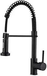 Torneira Monocomando Cozinha Cor Preta, Gourmet Para Bancada, Aço Inox Escovado, Bico Giratório 360°, Spray Extensor (Preta)