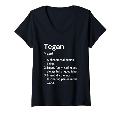 Mujer Tegan Definición de nombre Diccionario divertido Camiseta Cuello V