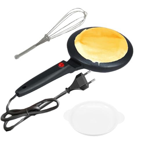 YNPQTDS Pancake Maker | Parrilla Eléctrica 600W,20 cm con Bol Y Batidor De Huevos Sarten Antiadherente Control Automático Temperatura Constante Para Hogar Acampada Pícnic Restaurante YNPQTDS Pancake Maker | Parrilla Eléctrica 600W,20 cm con Bol Y Batidor De Huevos Sarten Antiadherente Control Automático Temperatura Constante Para Hogar Acampada Pícnic Restaurante