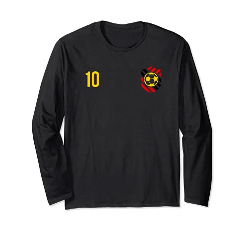 Flag Germany Long Sleeve T-Shirt, Black