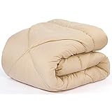 AZRA 掛け布団 シングル 冬用 オールシーズン 柔らかい 肌触りが良い 長く使える 高耐久性 軽量 抗菌 防臭 防ダニ 吸湿 洗える ほこりが出にくい コンパクト 布団 150×210cm ベージュ