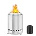 AOOSU Rauchfreie Feuerschale, Tischfeuerstelle aus Edelstahl, Kocher Camping Holzofen Mini Tischkamin Outdoor Holzofen Betrieben mit Reisetasche, Hobo Kocher für Camping, Outdoor, Garten (20cm x 13cm)