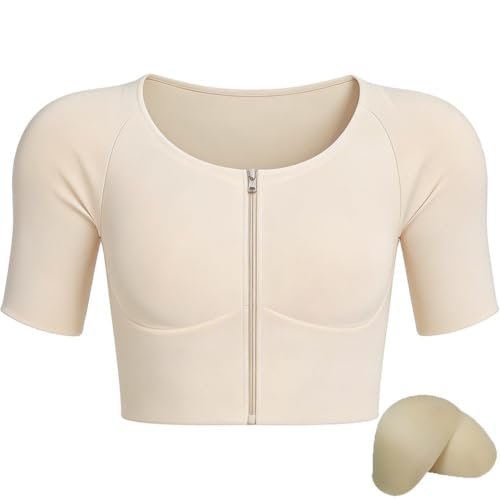 Faja pectoral para aplanar el busto con relleno muscular trans 2