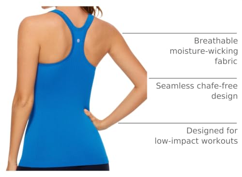 Image of CRZ YOGA Seamless Rib Scoop Neck Tank Tops