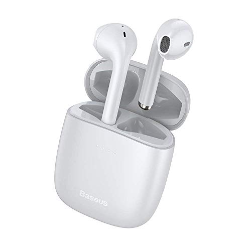 Cofi1453 Baseus Tws Encok W04 IP54 Étanche sans Fil Écouteurs Casque Bluetooth 5.0 Écouteurs en Blanc