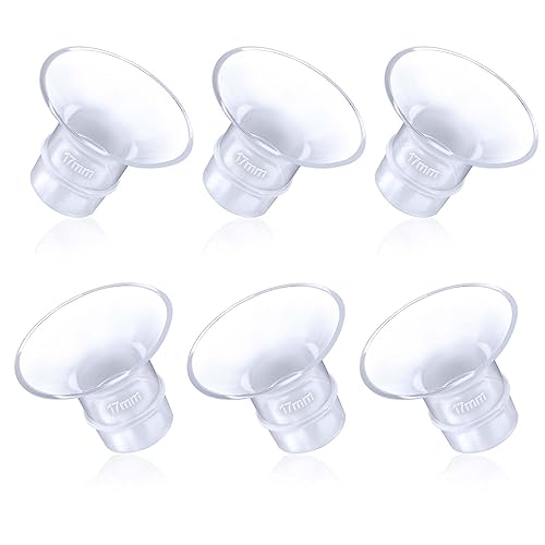 Image of Juome 6Pcs Flange Inserts 17mm Compatible with Momcozy Wearable Breast Pump S12 Pro/S9 Pro/S12/S9, for TSRETE/Spectra/Medela 24mm Shields/Flanges, Reduce 24mm Tunnel Down to 17mm