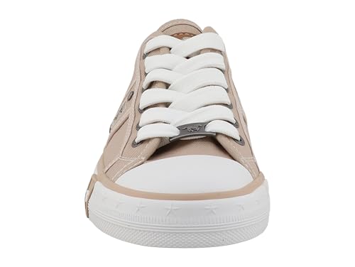 MUSTANG Damen Low-Top Sneaker, Frauen Halbschuhe,Turnschuhe,Laufschuhe,schnürschuhe,schnürer,straßenschuhe,Strassenschuhe,Beige,41 EU
