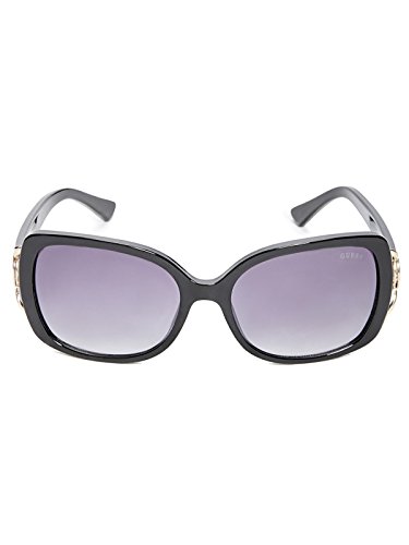 GUESS GF6065 Shiny Black With Gold/Smoke Gradient Lens One Size3
