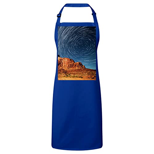 Tablier cuisine bleu avec paysage Grand Canyon sous les étoiles