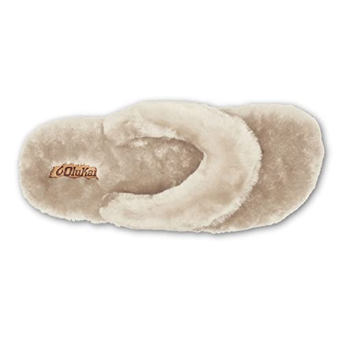 Image of OluKai Kipe'a Heu Women's Sandal Slippers, Soft & Comfortable Shearling-Wrapped Straps, Durable Rubber Outsoles for All-Day Wear, Causal & Cute Everyday Style
