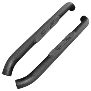 Estribos QR3 Heavy Duty, Set de 2, Tubo Redondo 3" Negro