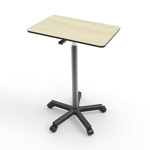 Rahmen aus Kohlenstoffstahl Höhenverstellbare Füße mit Gelbe Dichtetafel,Höhenverstellbar, Abschließbare Rollen, Faltbar, Verstellbarer Laptoptisch