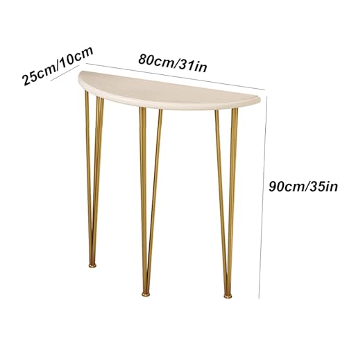 Mueble de entrada de madera maciza y patas de horquilla premium 3