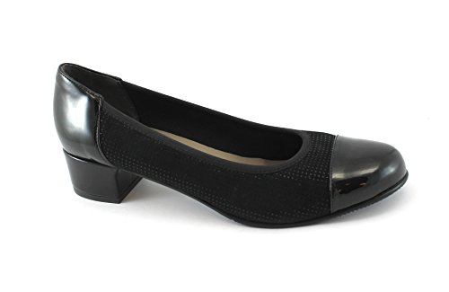 Chaussures noires femme Grünland Bebe SC3654 avec talon décolleté stretch