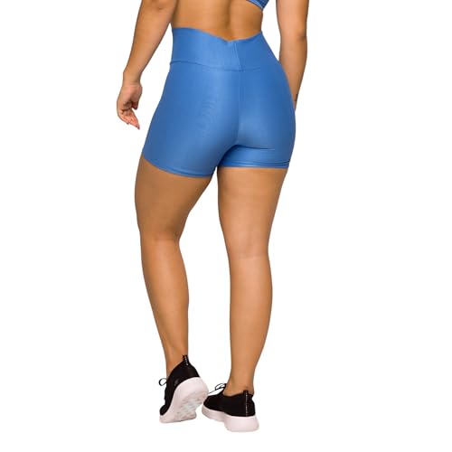 Conjunto Fitness Academia Feminino Top Costas Abertas e Short Cós Cruzado Poliamida Treino Coleção G